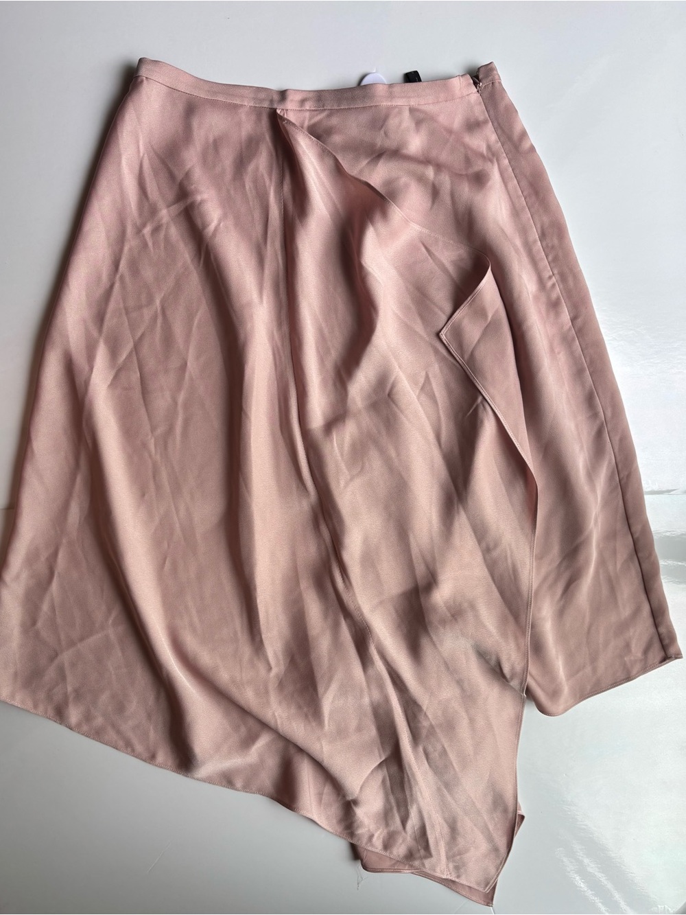 Bcbg max azria aysymetrical pink blush midi skirt balletcore